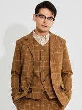 ローター 美品 ウィンドウペン スリーピース チェック スーツ セットアップ