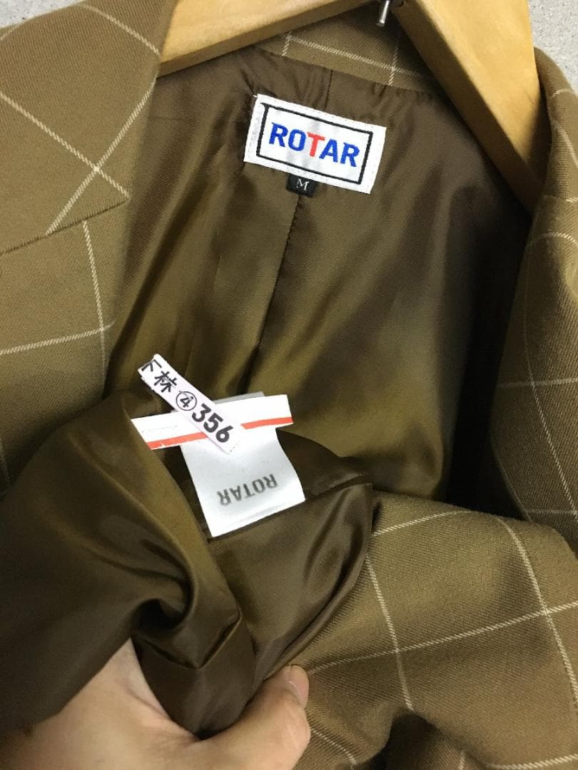 ローター 美品 ウィンドウペン スリーピース チェック スーツ セットアップ