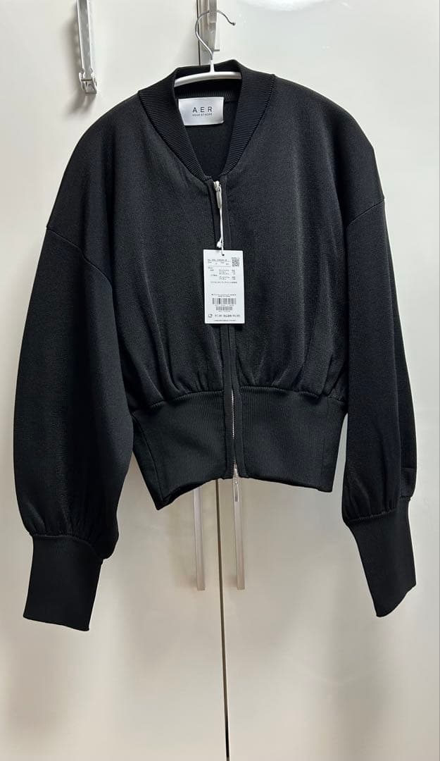 アダムエロペ/メタルライクヤーンニットブルゾン