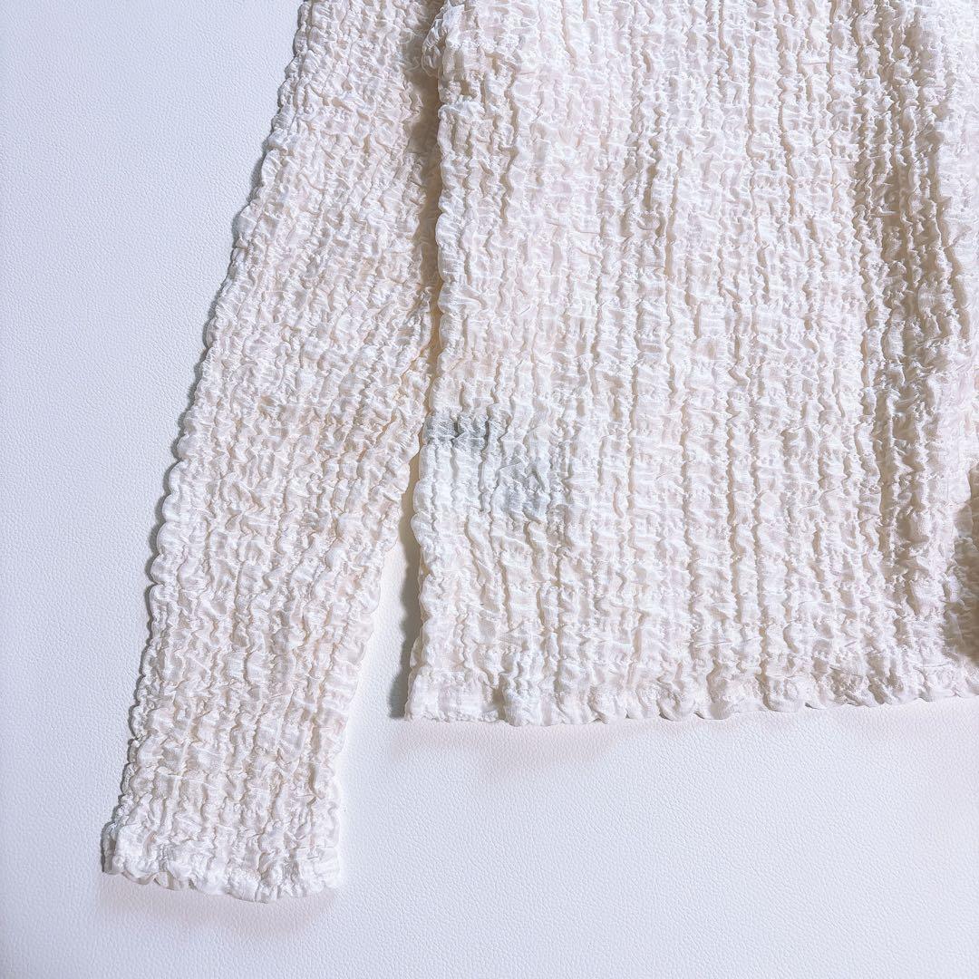 MORABITO PREMIER ハイネック　カットソー 装飾 シワ加工　38