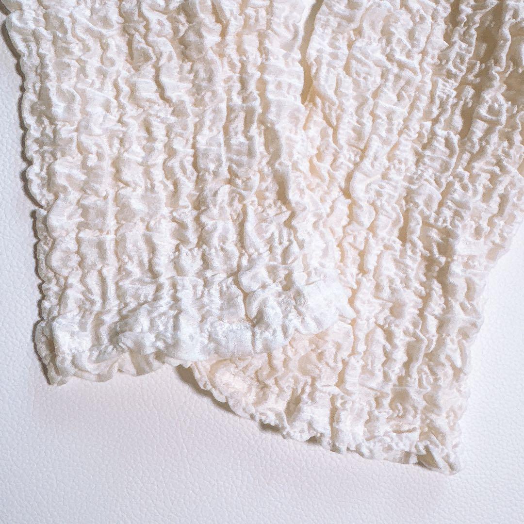 MORABITO PREMIER ハイネック　カットソー 装飾 シワ加工　38