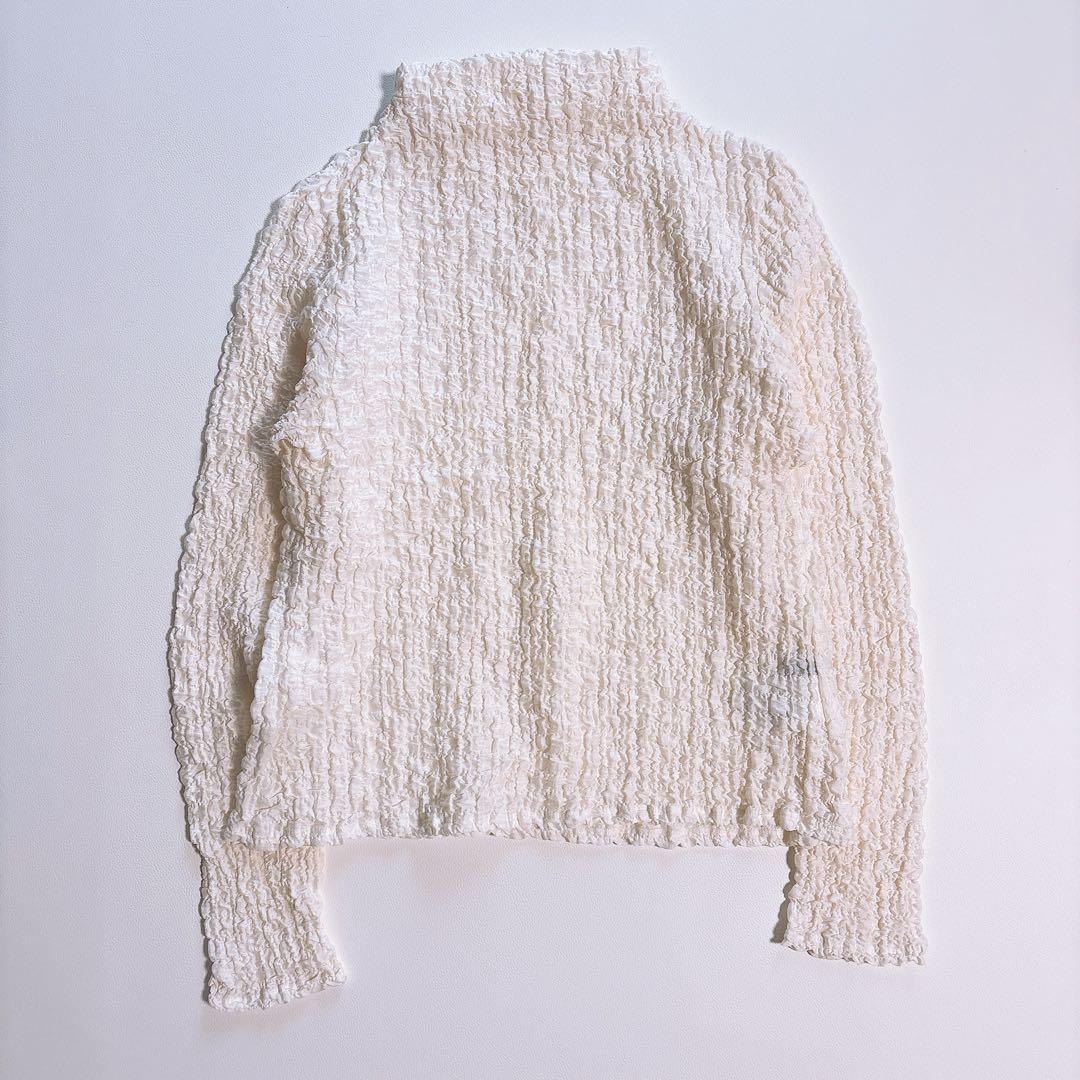 MORABITO PREMIER ハイネック　カットソー 装飾 シワ加工　38