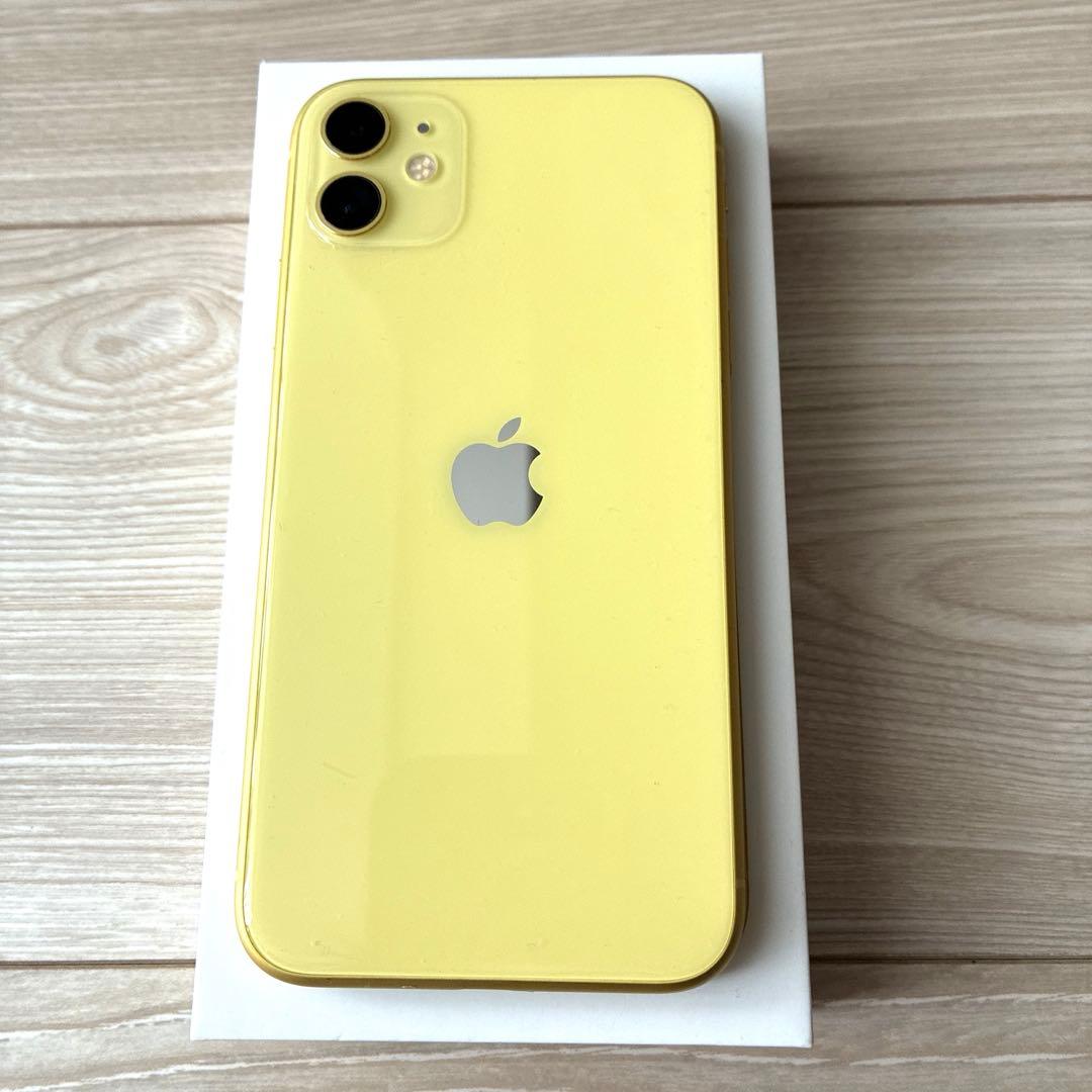 美品 Apple iPhone11 64GB イエロー SIMロック解除済み