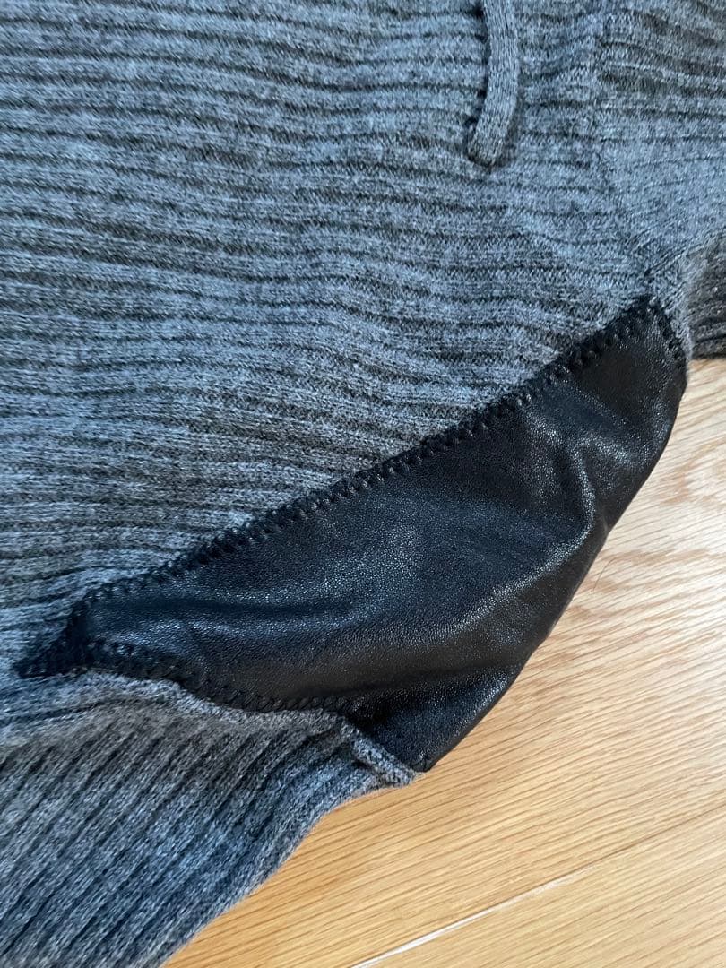 Jean Paul GAULTIER 2008 レザーパッチセーター　イタリア製