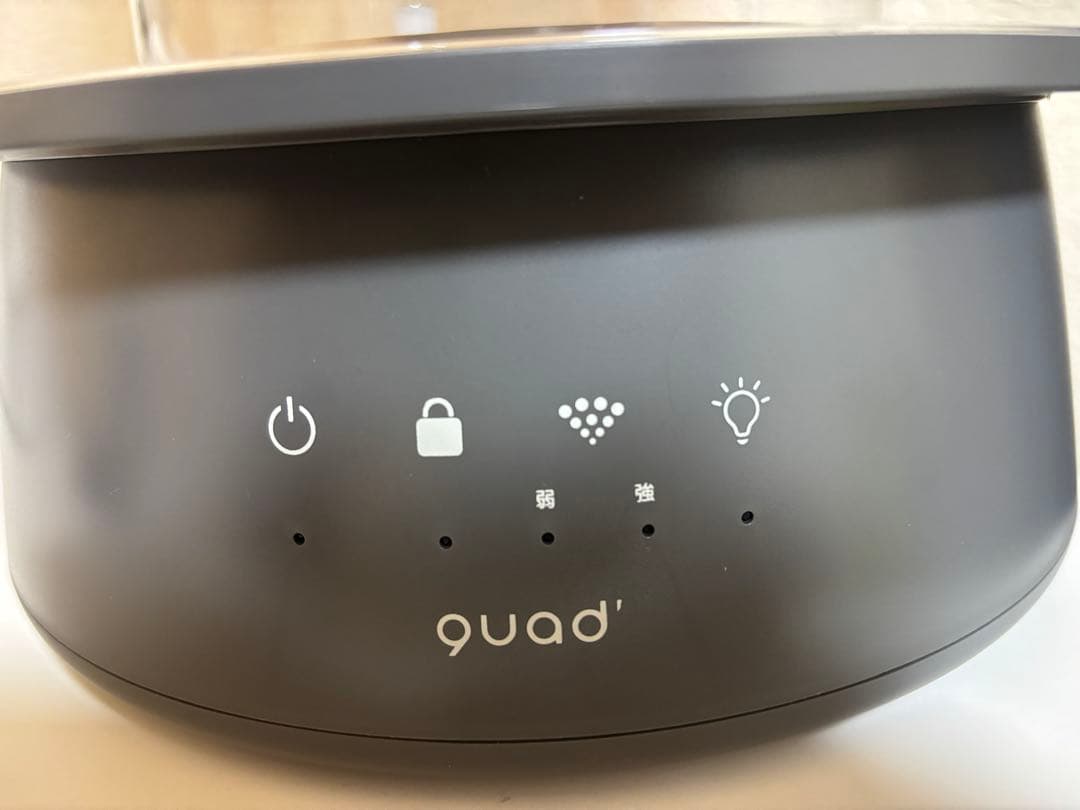 QUADS ガラススチーム加湿器　グレー