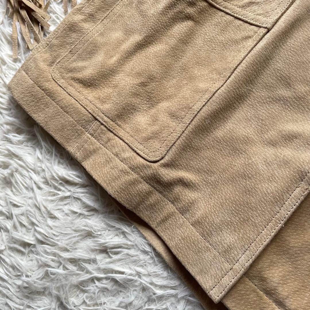 ザラ　未使用フリンジスエードレザージャケット　本革　定価32990円　近年モデル