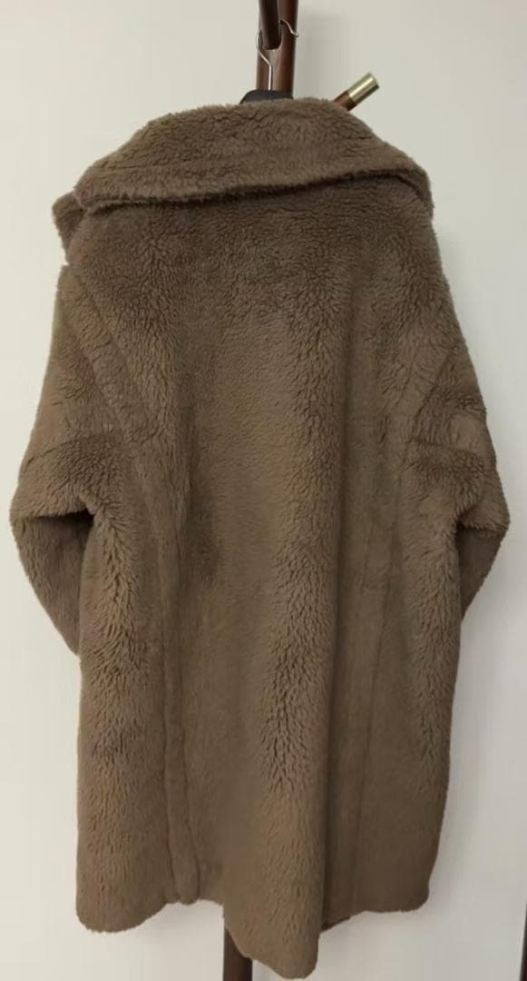 Max Maraブラウン ダブルブレスト ファーコート