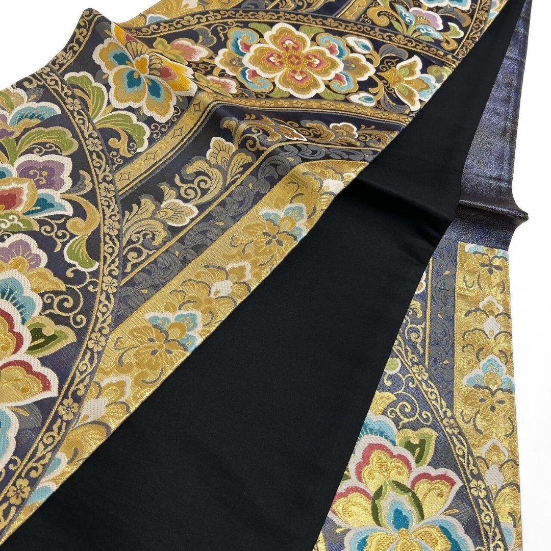 未着用　西陣織　織三彩　唐花　袋帯　着物　114a p