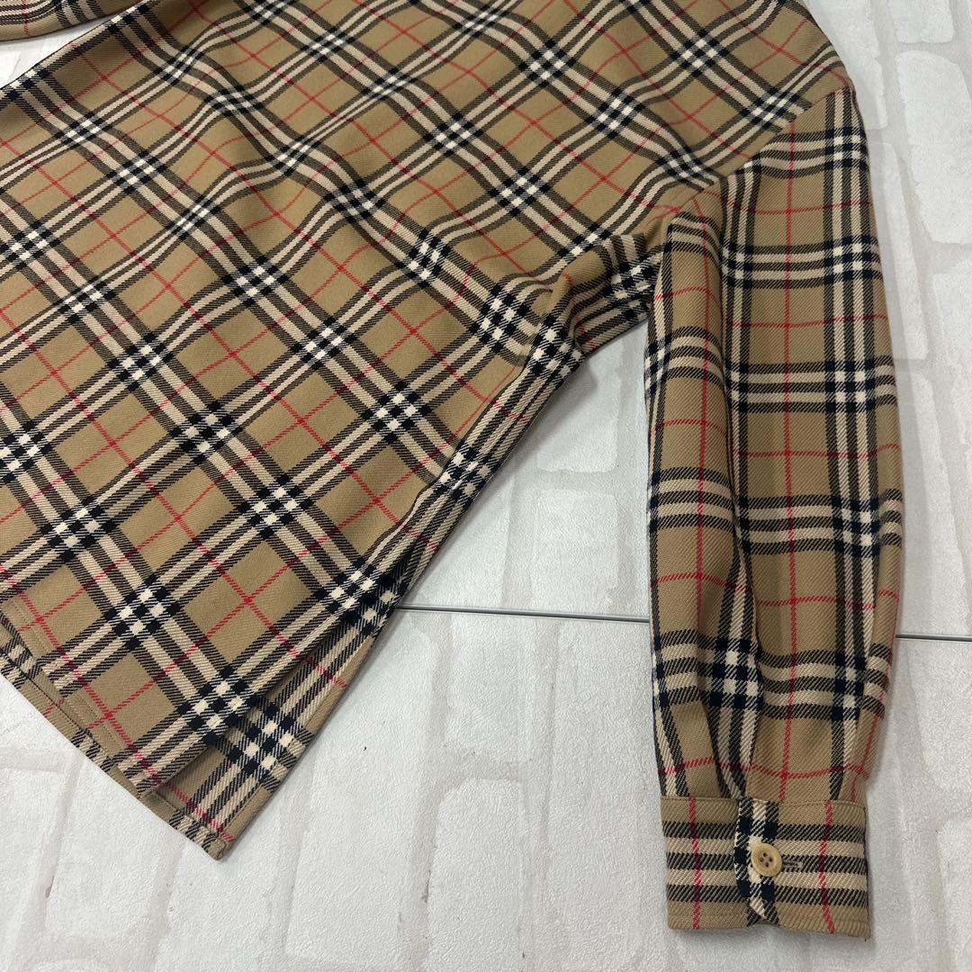 値下げ バーバリー Burberry ノバチェック ウール カシミヤ シャツJK