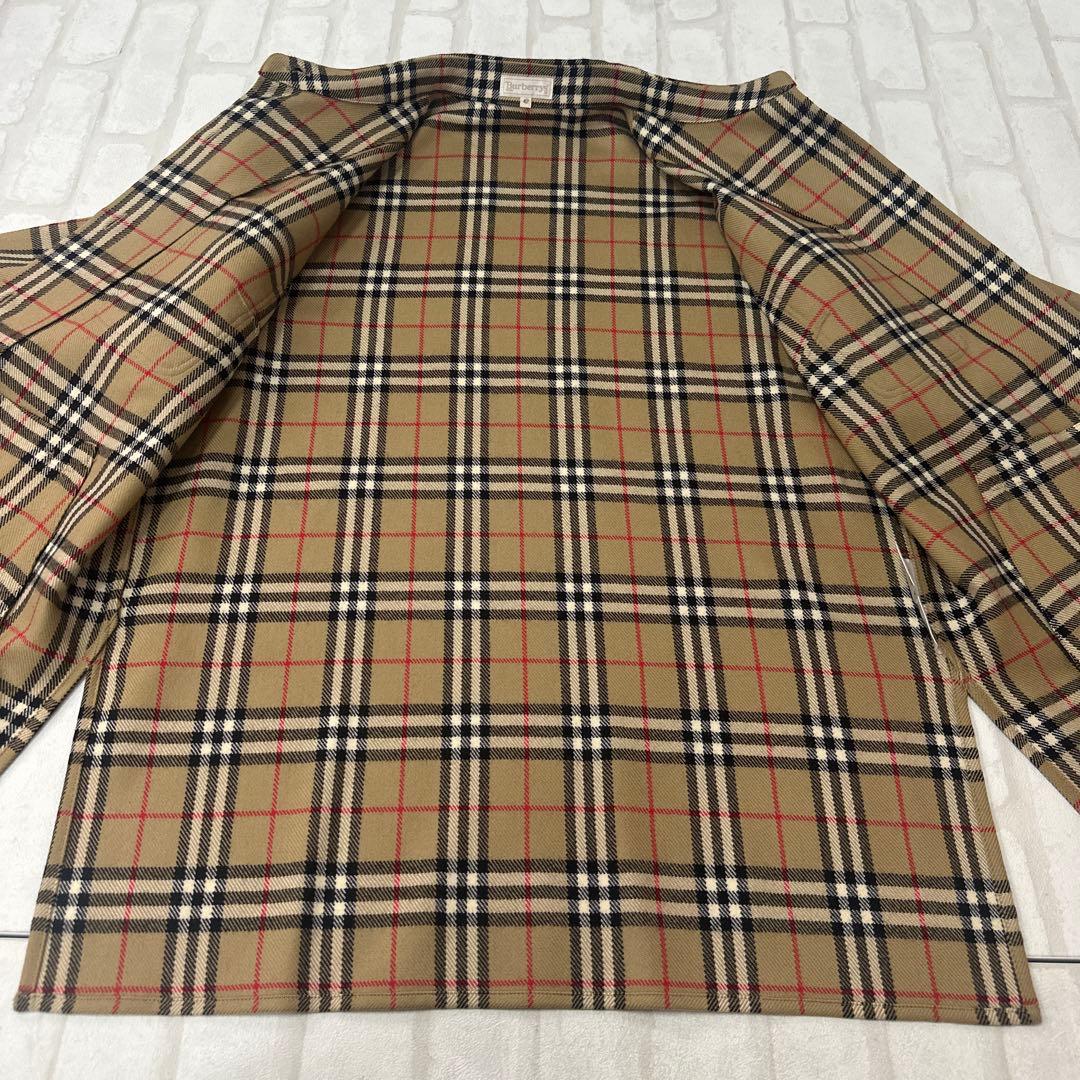 値下げ バーバリー Burberry ノバチェック ウール カシミヤ シャツJK