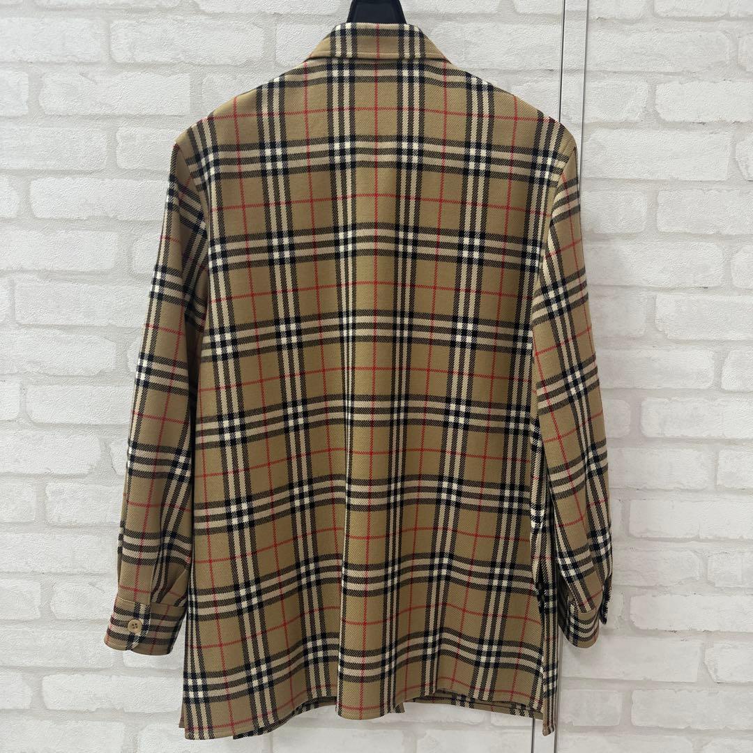 値下げ バーバリー Burberry ノバチェック ウール カシミヤ シャツJK