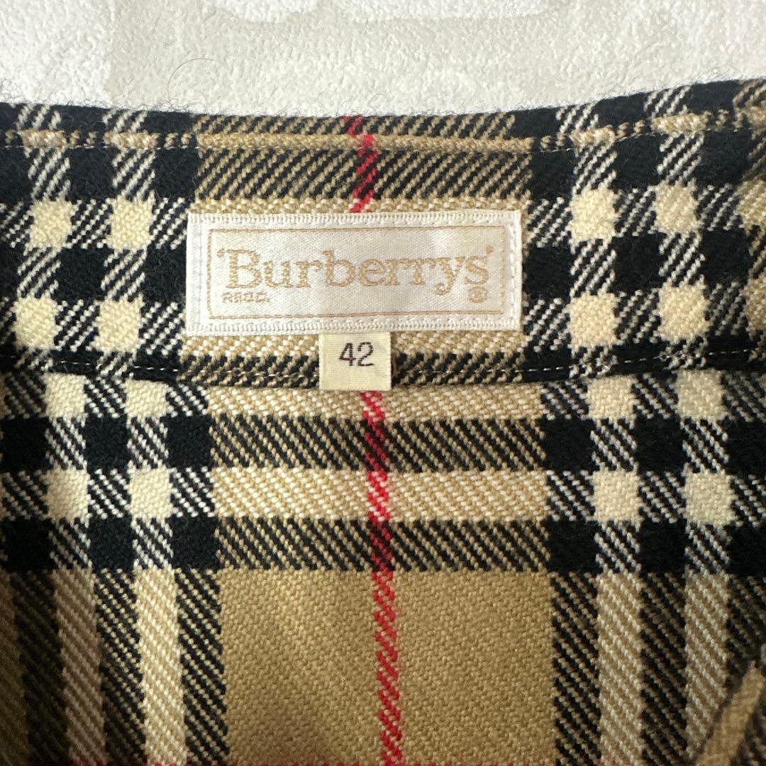 値下げ バーバリー Burberry ノバチェック ウール カシミヤ シャツJK