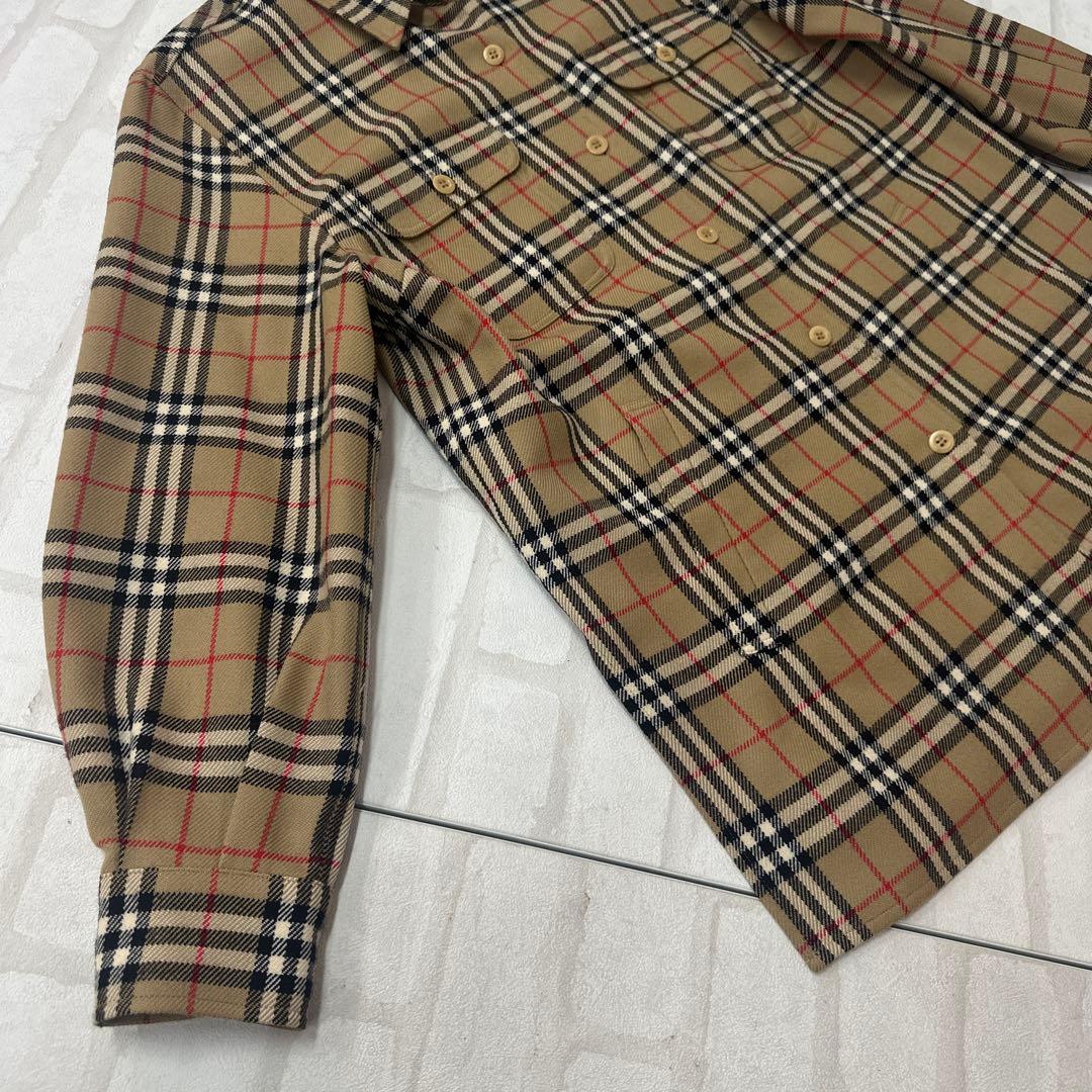 値下げ バーバリー Burberry ノバチェック ウール カシミヤ シャツJK
