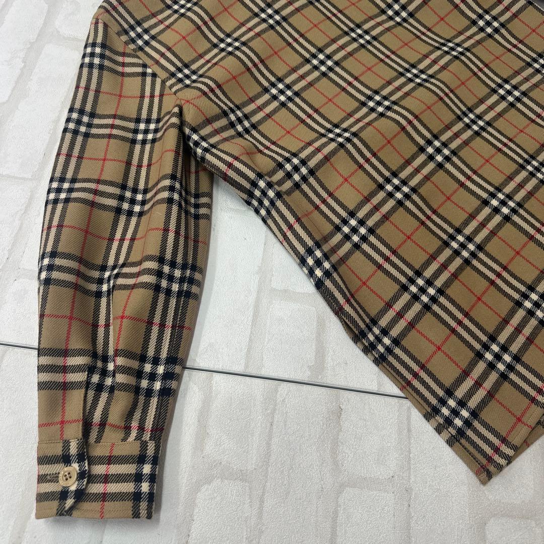 値下げ バーバリー Burberry ノバチェック ウール カシミヤ シャツJK