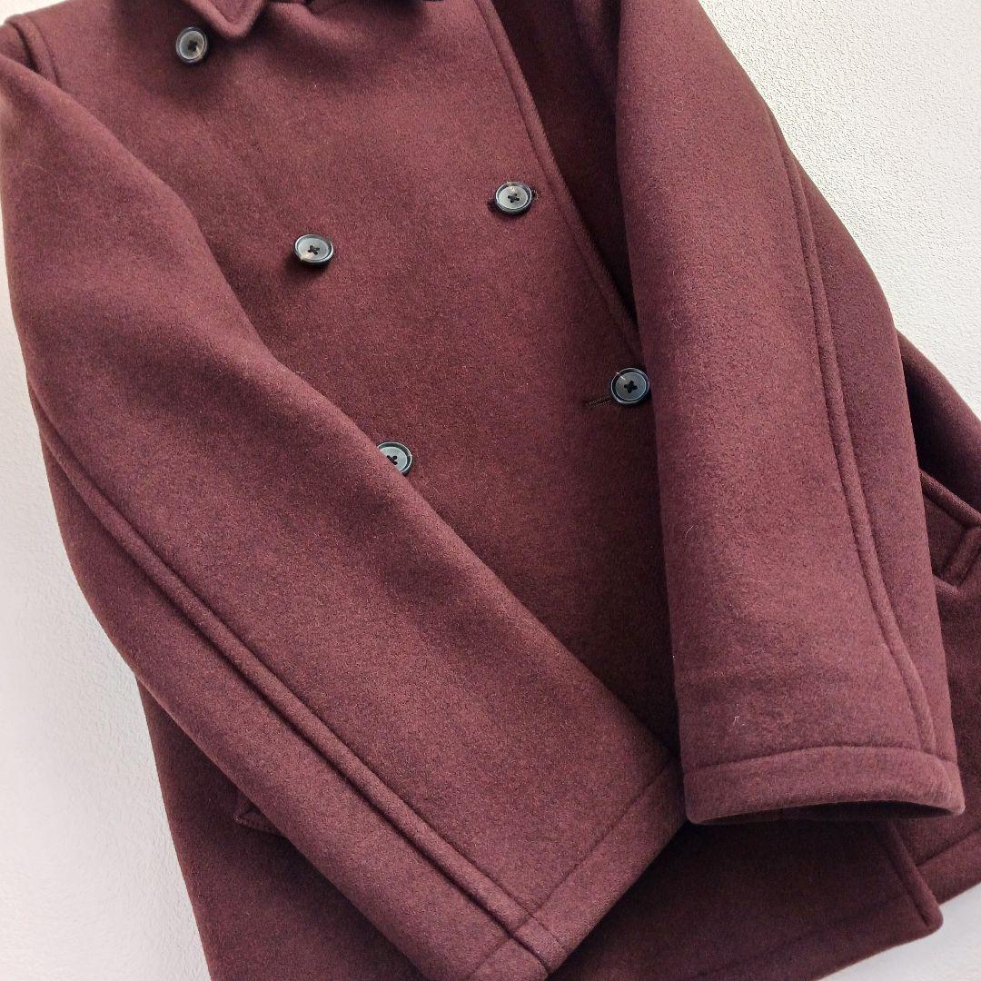 極美品♬　マーガレットハウエル　ウールコート　Pコート　ブラウン　サイズⅡ