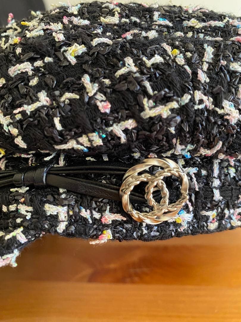 CHANEL シャネル　ツイードキャスケット　帽子　L