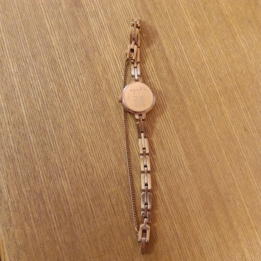 agete ゴールド 腕時計 ソーラー