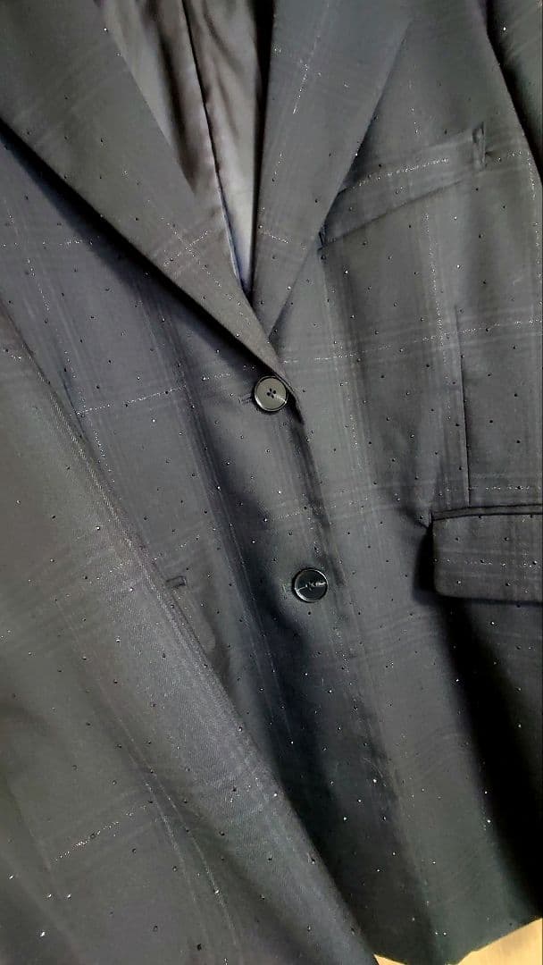 HARE ヴィンテージソデアキビッグテーラードジャケット チェック ブラック