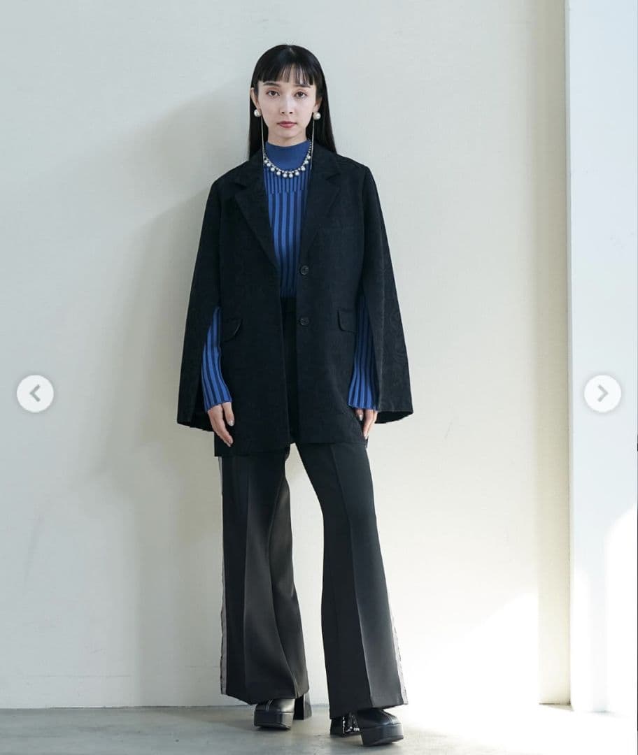 HARE ヴィンテージソデアキビッグテーラードジャケット チェック ブラック