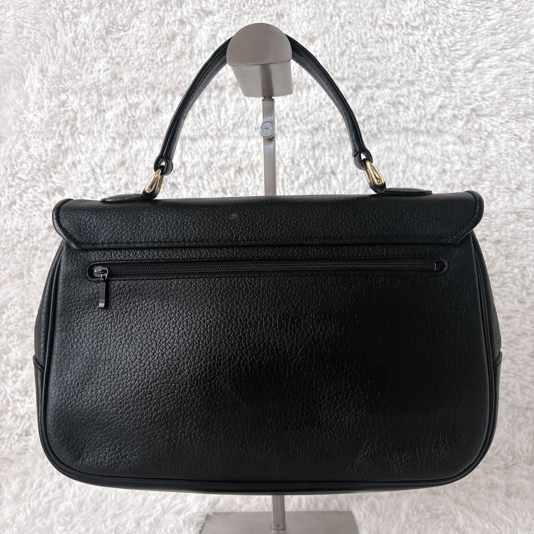 Burberrys ハンドバッグ ノバチェック シャドーホース オールレザー 黒