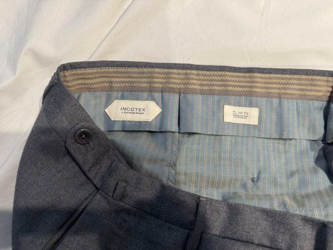 【美品】INCOTEX ウールスラックス 48