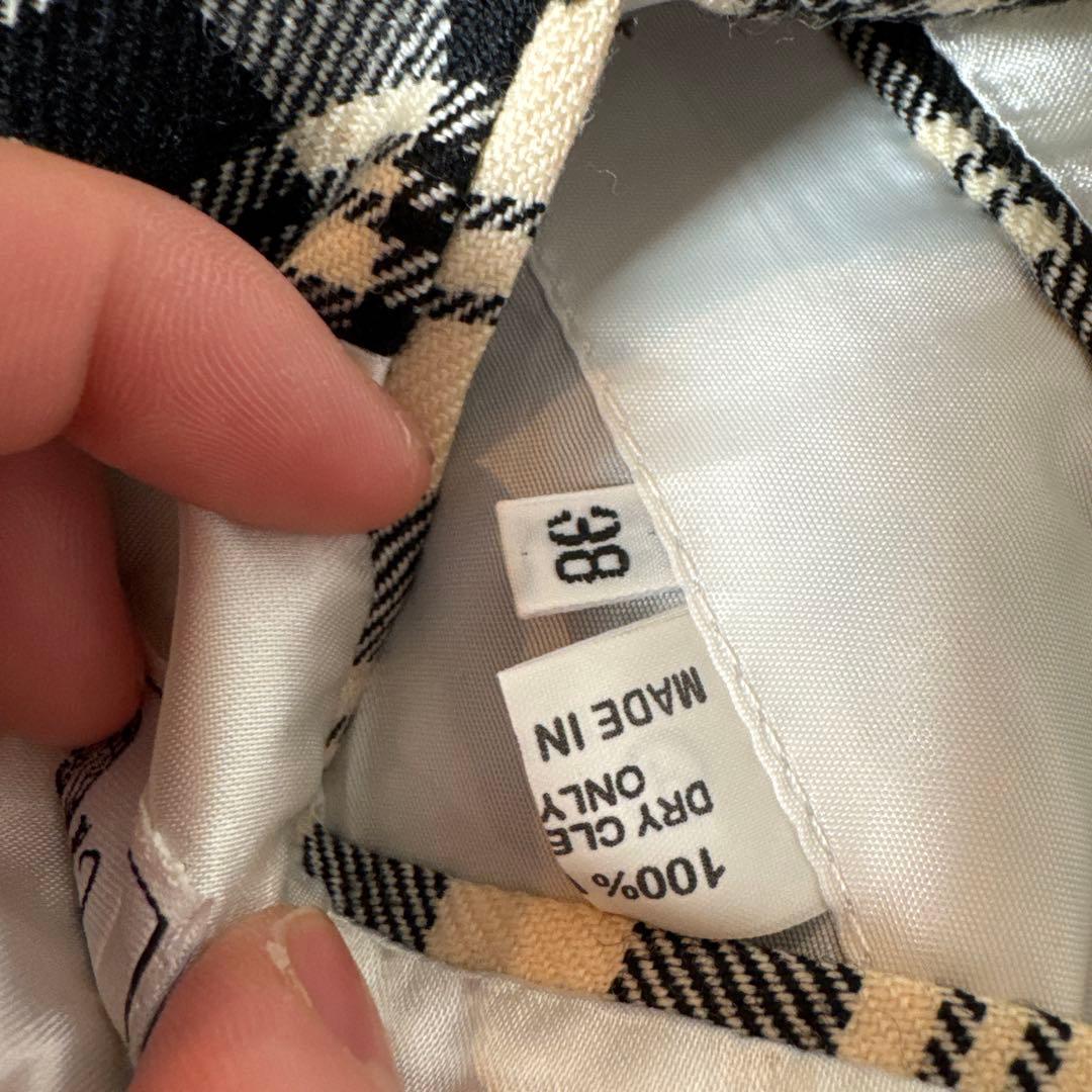 希少　1970s 英国製 ヴィンテージ チェック ウール テーラード　ユーロ