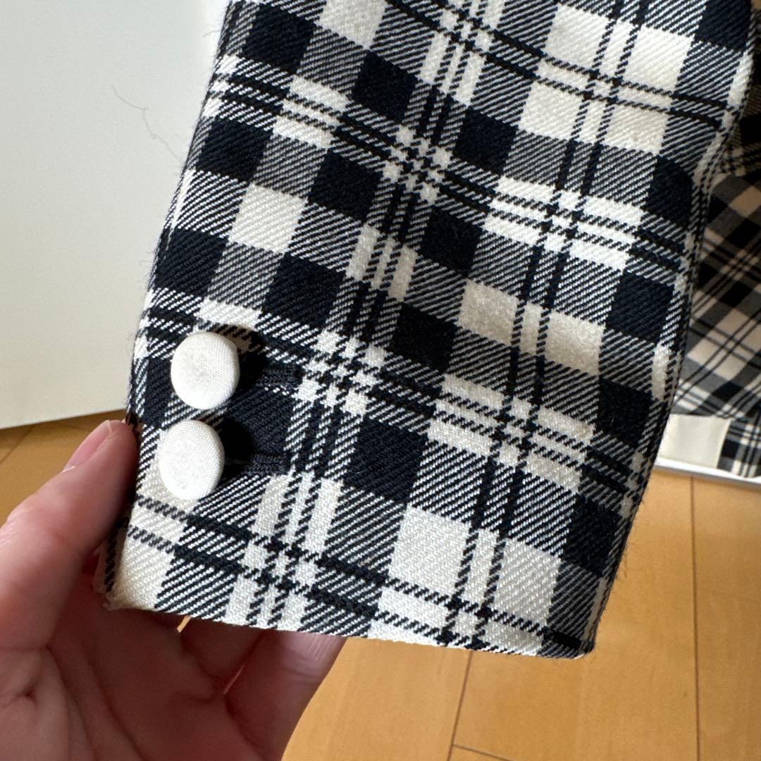 希少　1970s 英国製 ヴィンテージ チェック ウール テーラード　ユーロ