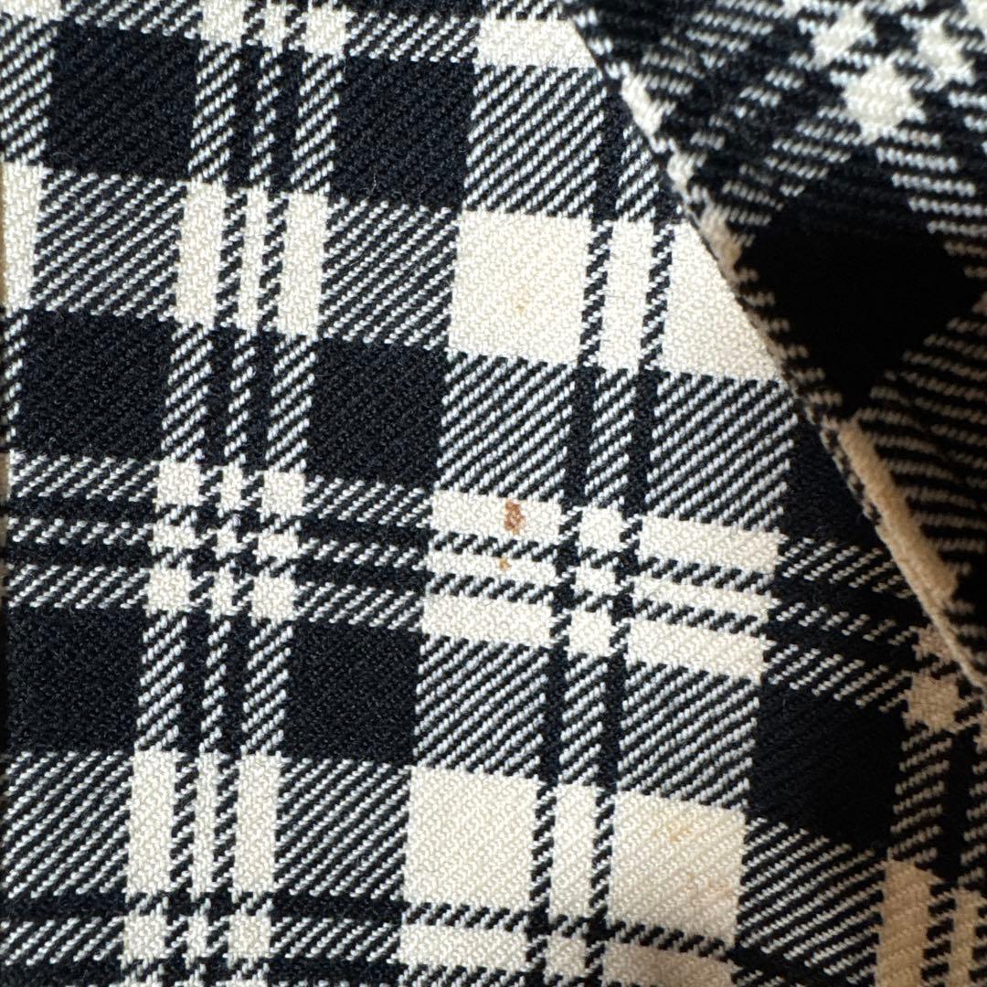 希少　1970s 英国製 ヴィンテージ チェック ウール テーラード　ユーロ
