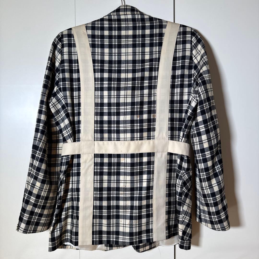 希少　1970s 英国製 ヴィンテージ チェック ウール テーラード　ユーロ