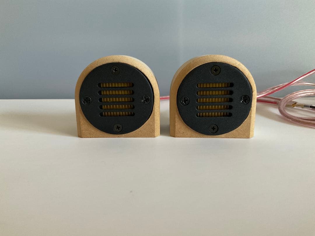 AMT型リボンスーパーツイーター 左右ペア 未塗装 交換用ツイーターメンブレン付