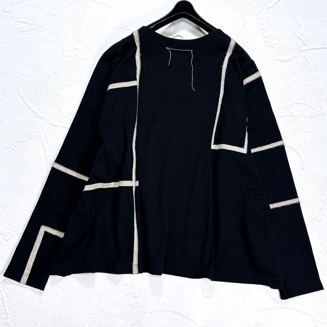 凡　センソユニコ　カットソー　コットン　ウール混　変形　刺繍　フレア　ワイド