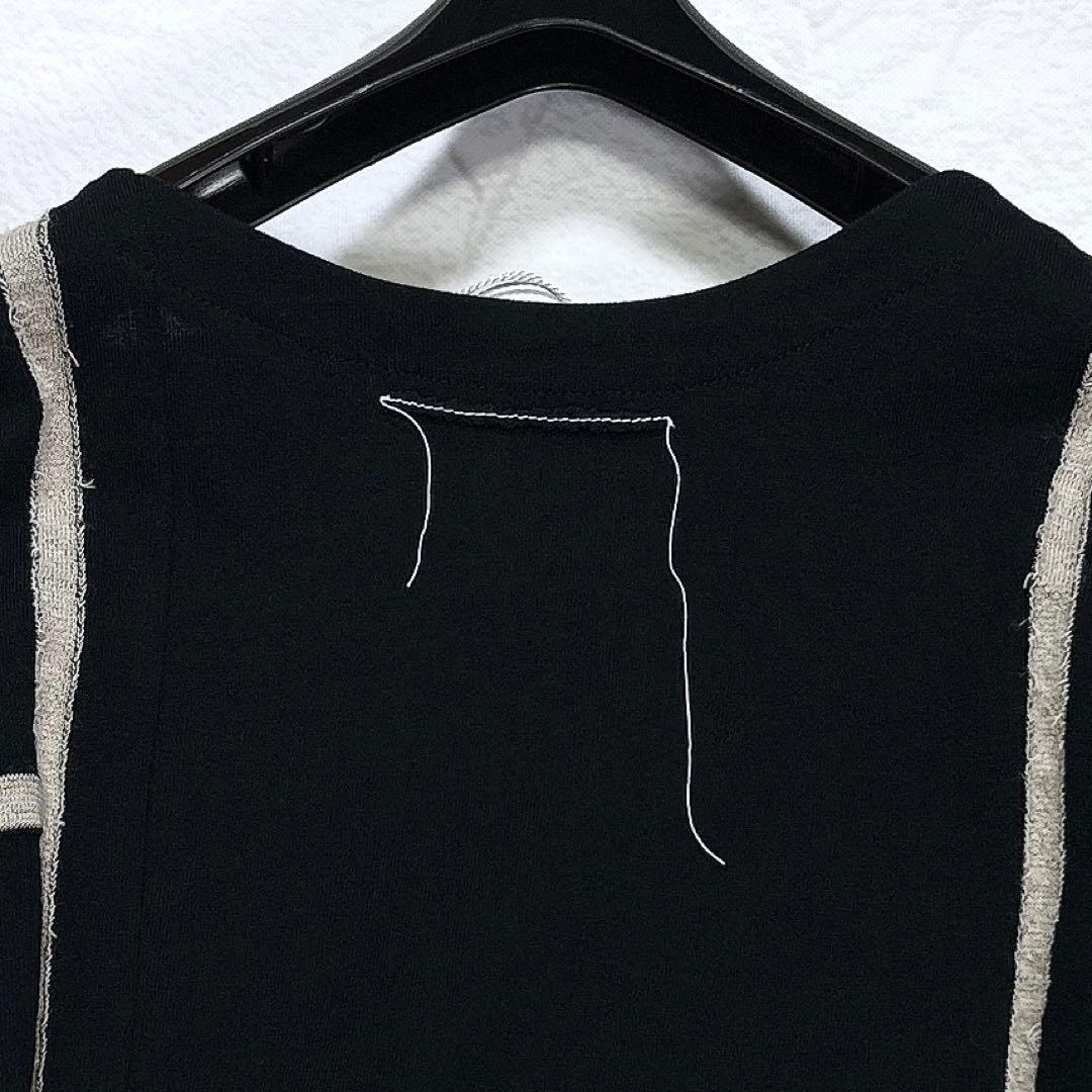 凡　センソユニコ　カットソー　コットン　ウール混　変形　刺繍　フレア　ワイド