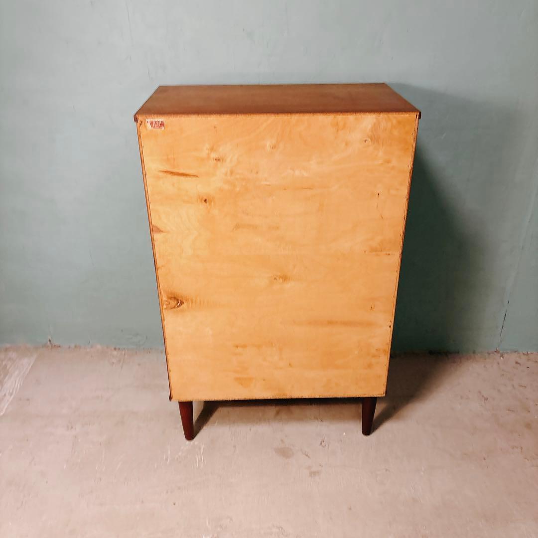 デンマーク　チーク材　六段チェスト　北欧家具　北欧ビンテージ