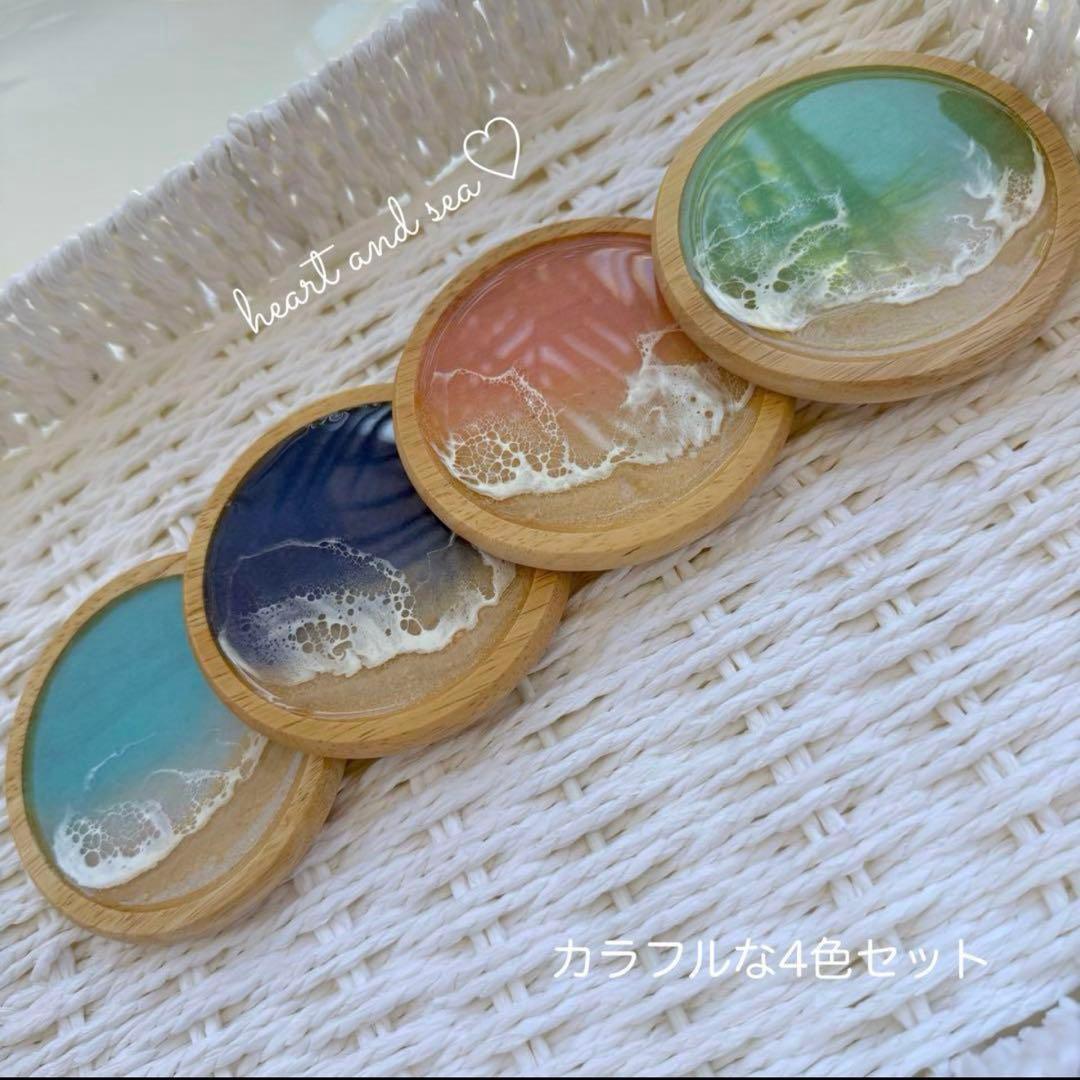 レジンアート　ティッシュケース　海アート　オーシャンアート　インテリア雑貨