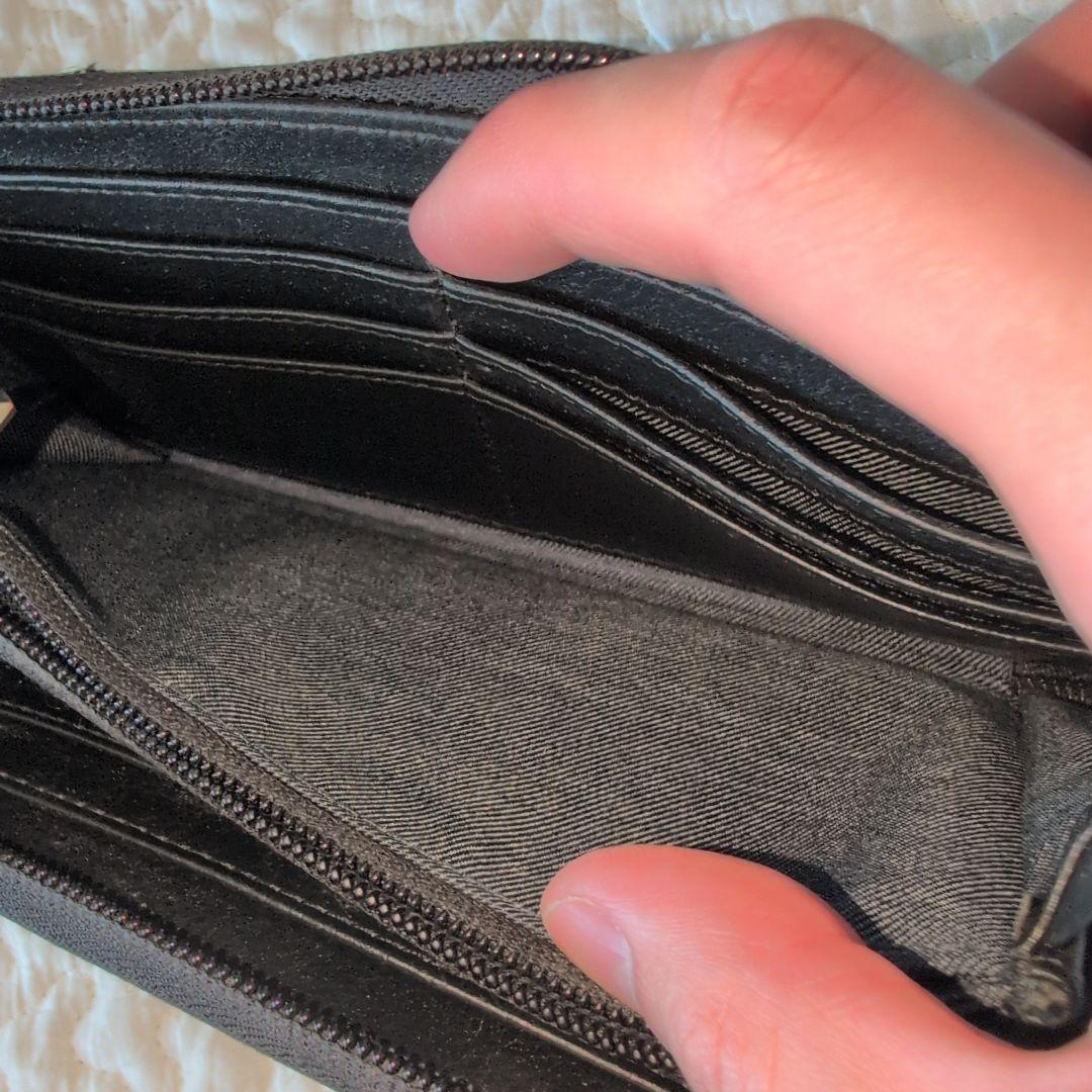 DIESEL　ディーゼル　長財布　デニム地　ブルー　ラウンドジップ　パッチワーク