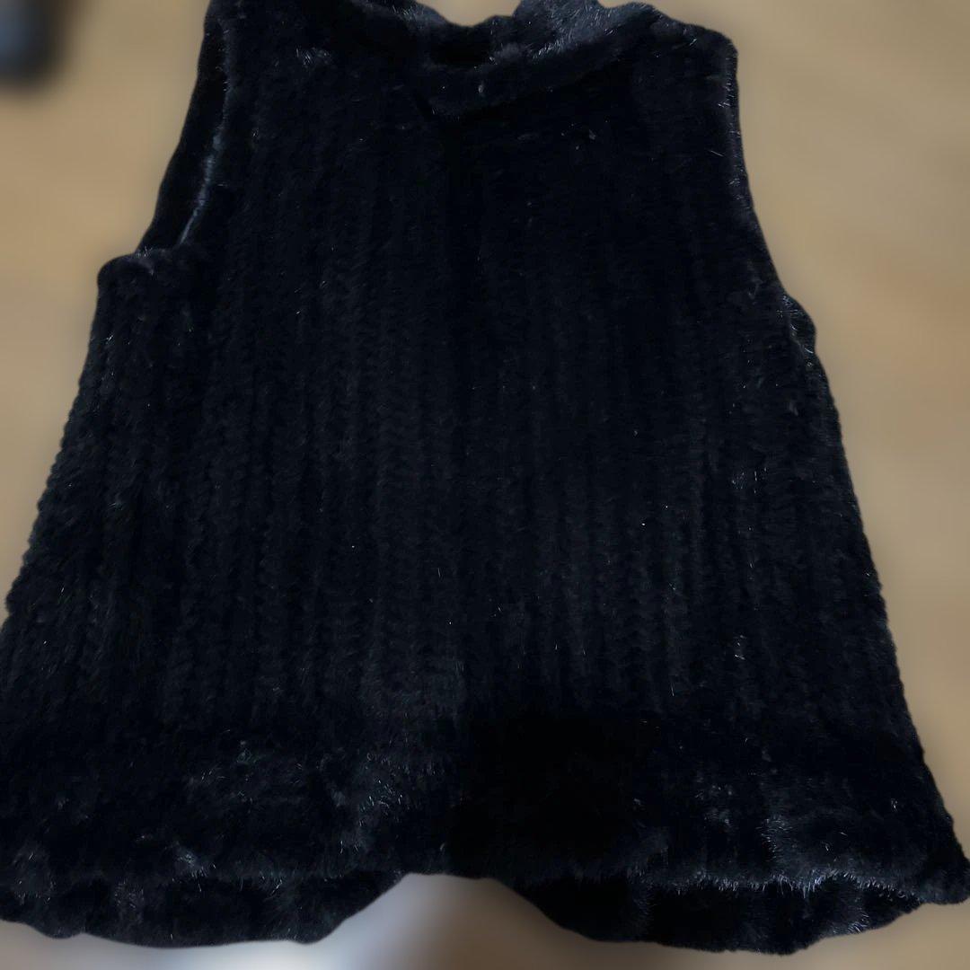 ミンクベスト黒