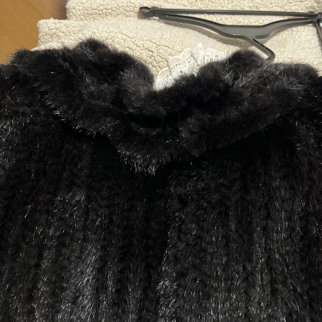 ミンクベスト黒