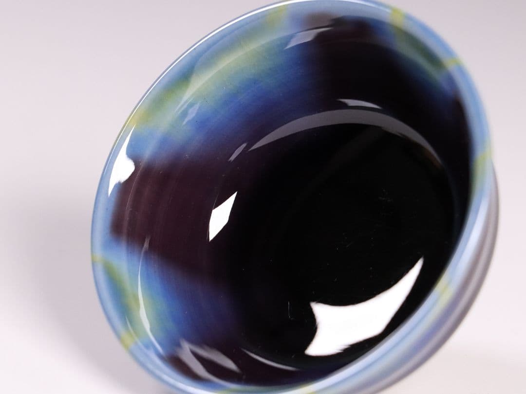 【CL26・27】人間国宝 三代 徳田八十吉 ぐい呑 共箱 九谷焼 盃 酒器