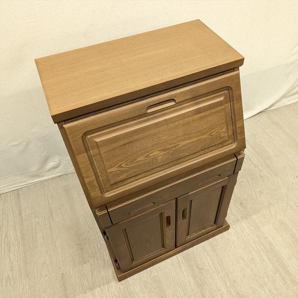 展示品　大雪木工　オーク　ライティングデスク　ライティングビューロー　学習机