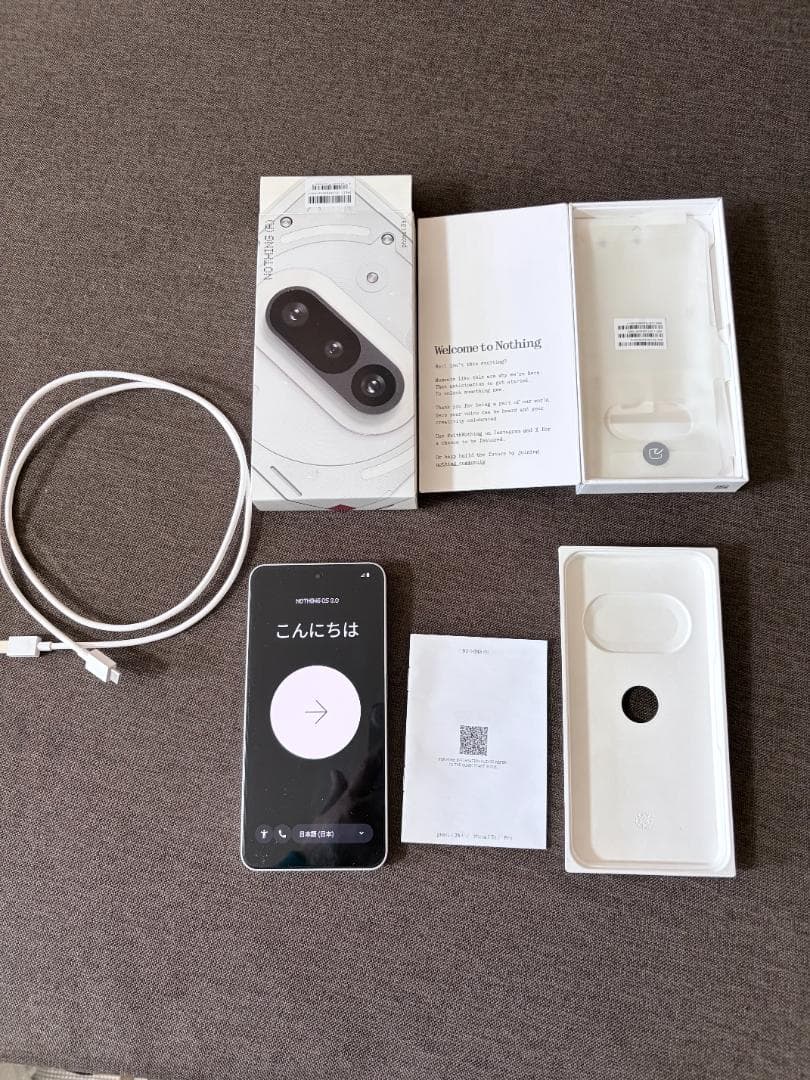 Nothing Phone 3a 8+128GB SIMフリー・ホワイト・美品