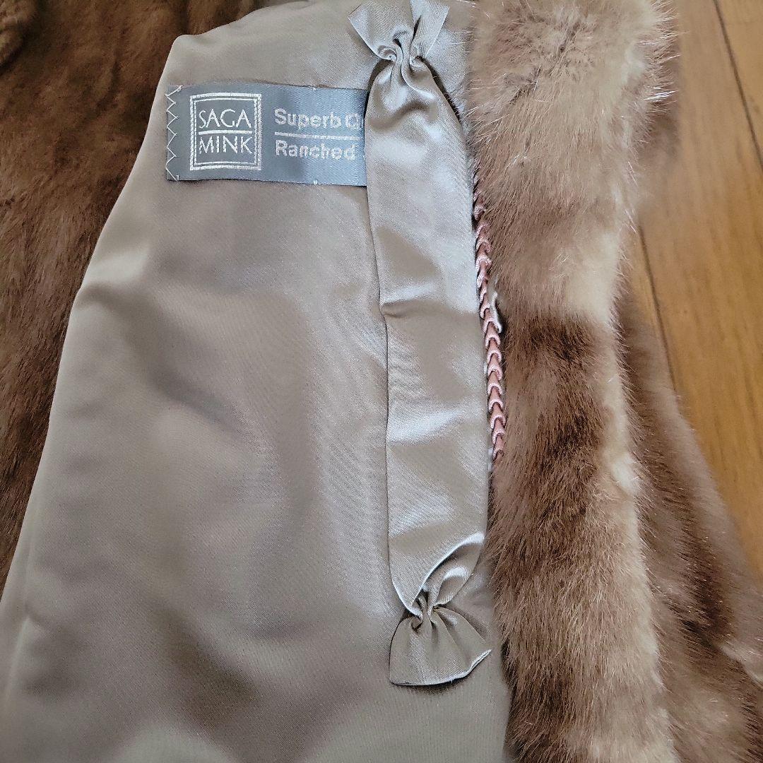 ブラウン毛皮ロングコート