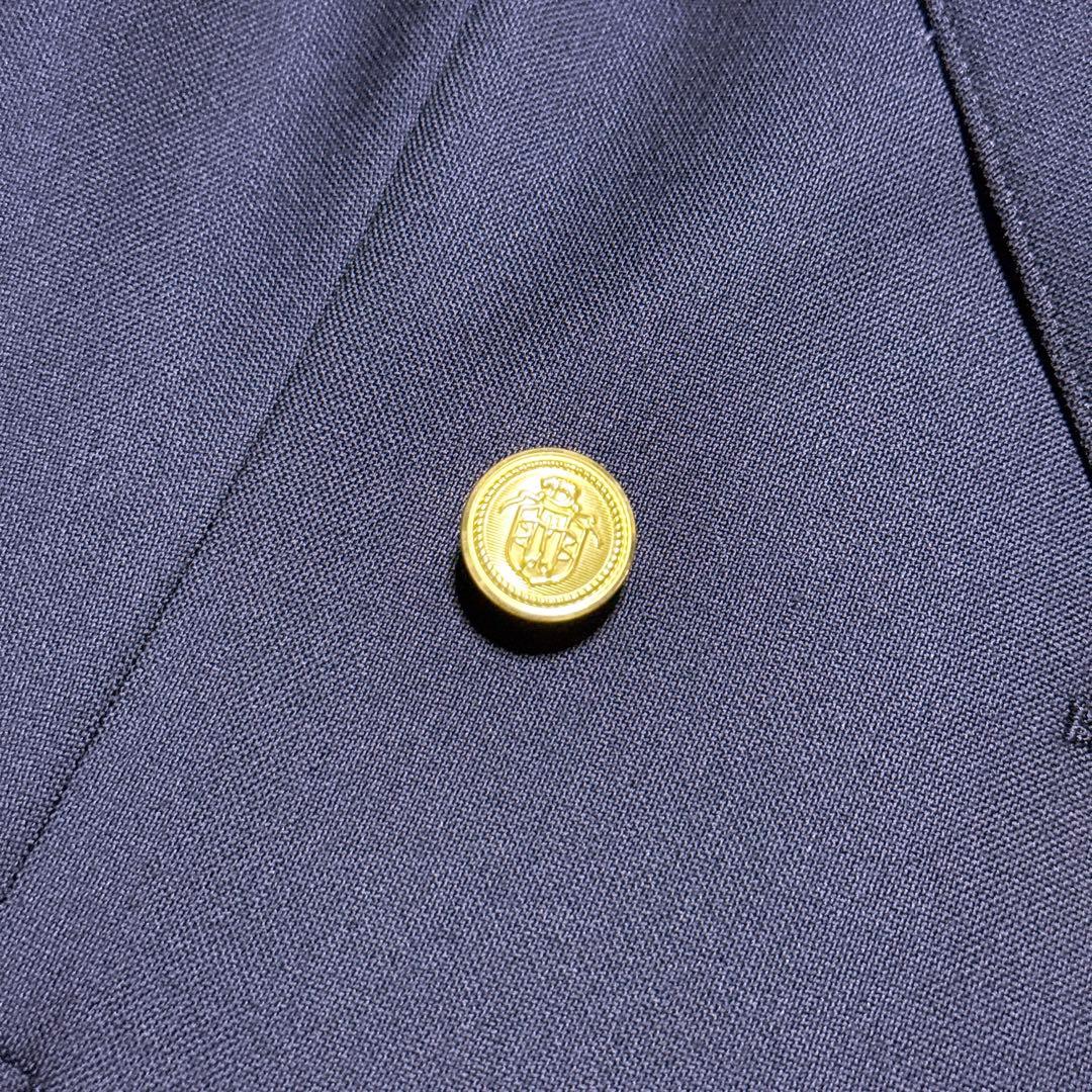 現行【未使用】J.PRESS 紺ブレ ダブル 6つ 金ボタン シルク混 濃紺 M