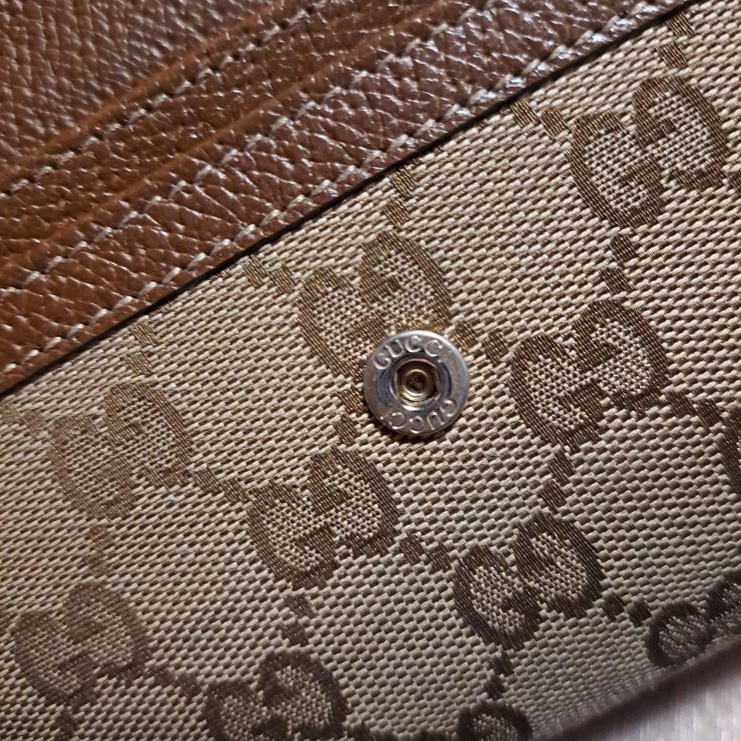 ※週末迄値下※GUCCI ブラウンレザー GGパターン 長財布