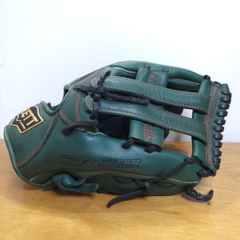 ZETT ソフトステア シリコンラベル レアカラー ダークグリーン 軟式グローブ