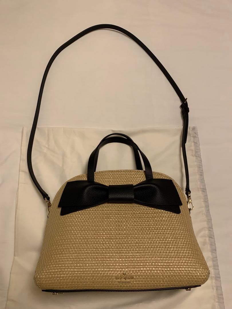 美品Kate Spade 2WAYリボンカゴバッグ