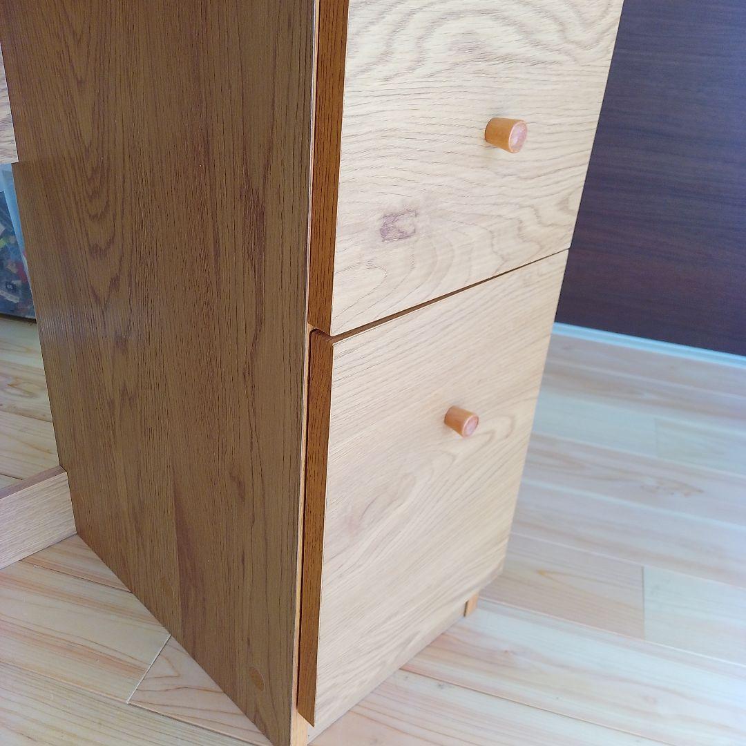 【お値下げ】3面鏡 シンプルドレッサー・鏡台　スツール付き