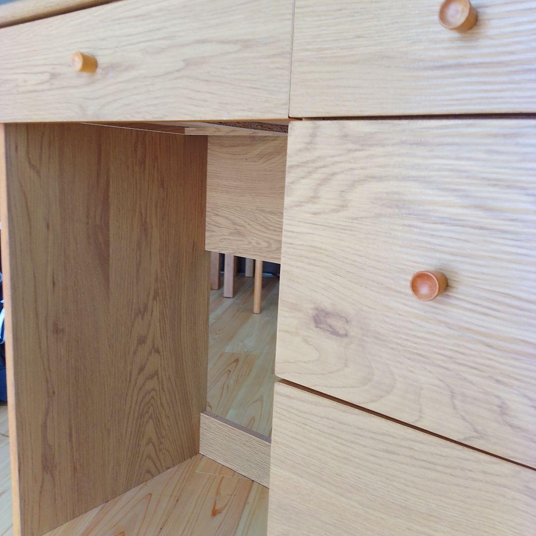 【お値下げ】3面鏡 シンプルドレッサー・鏡台　スツール付き