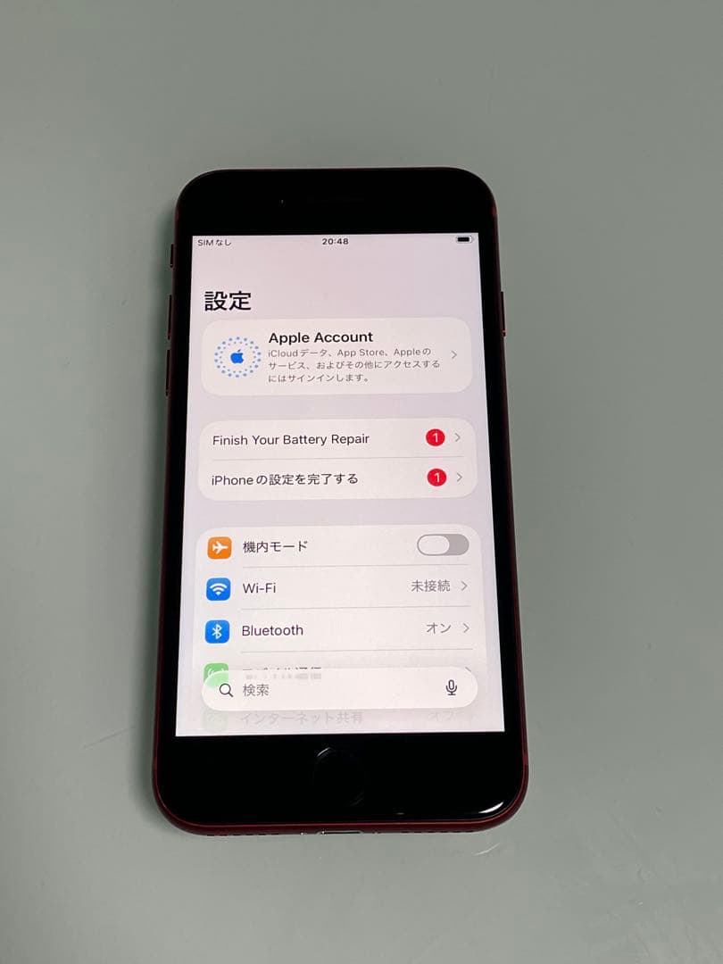 iPhone SE 第3世代 64GB レッド バッテリー100%