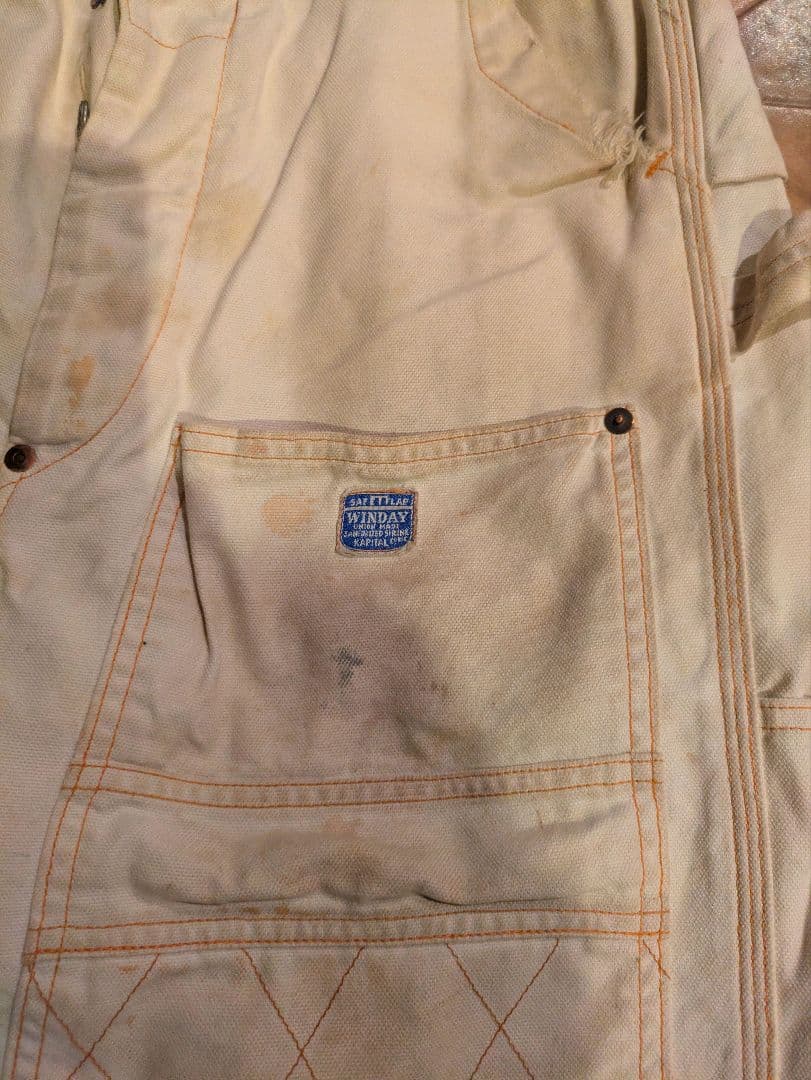 キャピタル　KAPITAL ダブルニー ヒッコリー ランバーパンツ