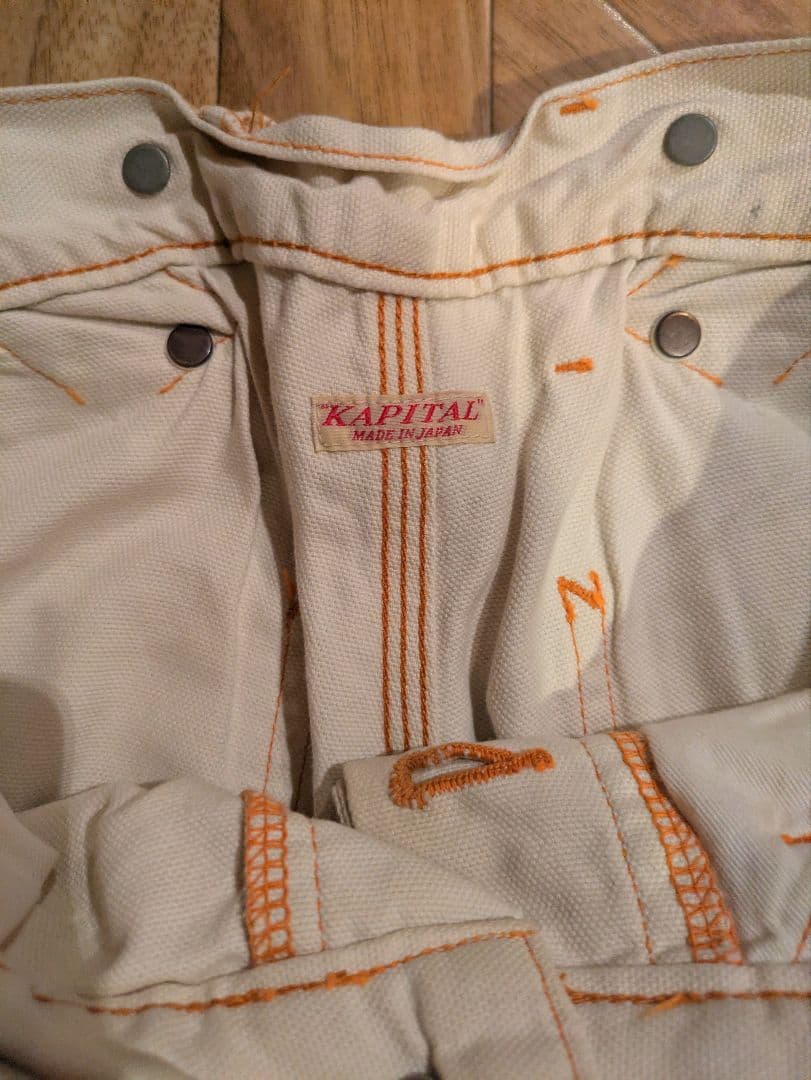 キャピタル　KAPITAL ダブルニー ヒッコリー ランバーパンツ